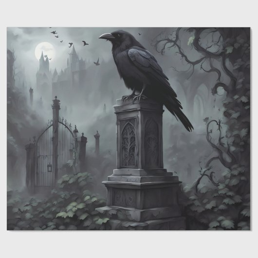 Gothic Graveyard thema Cadeaupapier (Vlak)