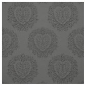 Gothic Gray Black Heart Stof (Swatch)