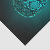 Gothic Green Cool Scary, Blauwgroen Tissuepapier (Detail)