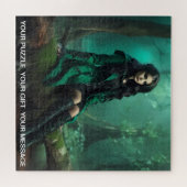 Gothic Green Dark Forest Girl Legpuzzel (Horizontaal)