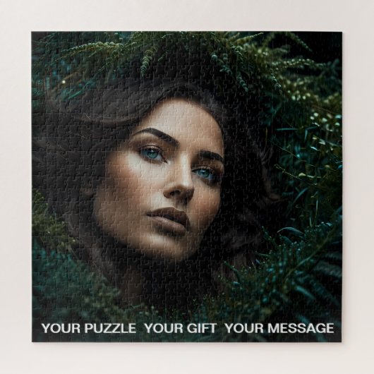 Gothic Green Dark Forest Girl Legpuzzel (Verticaal)