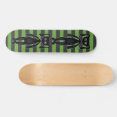Gothic Green en Black Bunny Persoonlijk Skateboard (Horizontaal)