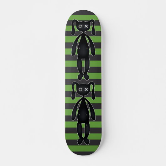 Gothic Green en Black Bunny Persoonlijk Skateboard (Voorkant)