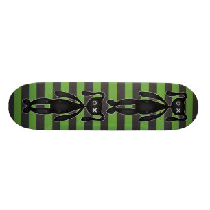 Gothic Green en Black Bunny Persoonlijk Skateboard