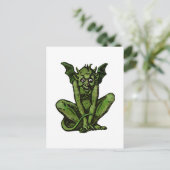 Gothic Green Goblin Fantasy Demon Creaton Briefkaart (Staand voorkant)