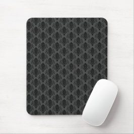 Gothic Grey Black Damask Patroon Muismat