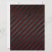 Gothic Grey Black Floral Red Lettering Wedding Kaart (Achterkant)