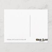 Gothic Grey & Black Flourish Save the Date Aankondigingskaart (Achterkant)