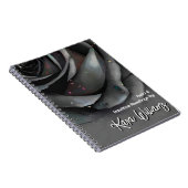 Gothic Grey Roos Dark Floral Psychic Witch Tarot Notitieboek (Rechterzijde)