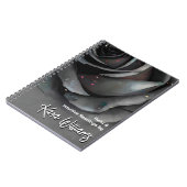 Gothic Grey Roos Dark Floral Psychic Witch Tarot Notitieboek (Linkerzijde)