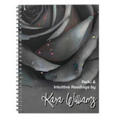 Gothic Grey Roos Dark Floral Psychic Witch Tarot Notitieboek (Voorkant)