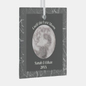 Gothic Grey Volle Maan Donker Glas Ornament (Voorkant Rechts)