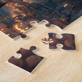Gothic Griezeld Kasteel Halloween Puzzel – Heksen (Zijkant)