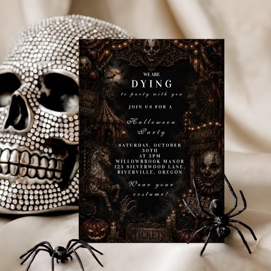 Gothic Griezelen Halloween Kaart