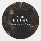 Gothic Griezelen Halloween Ronde Sticker (Voorkant)