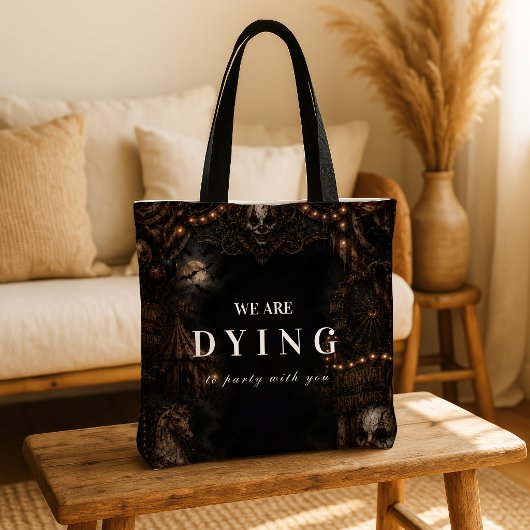 Gothic Griezelen Halloween Tote Bag