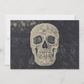 Gothic grijs beige schedel verjaardag RIP naar zij Kaart (Achterkant)