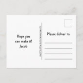 Gothic grijs beige schedel verjaardag RIP naar zij Uitnodiging Briefkaart (Achterkant)