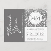 Gothic grijs bloeien dank u briefkaart (Voorkant)