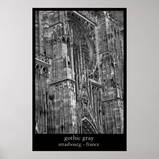 gothic grijs poster (Voorkant)