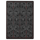 Gothic Grijze Ornament met schedel Klembord (Achterkant)