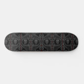 Gothic Grijze Ornament met schedel Persoonlijk Skateboard (Horizontaal)