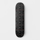 Gothic Grijze Ornament met schedel Persoonlijk Skateboard (Voorkant)