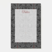 Gothic Grijze Ornament met schedel Post-it® Notes (Voorkant)
