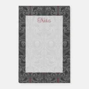 Gothic Grijze Ornament met schedel Post-it® Notes