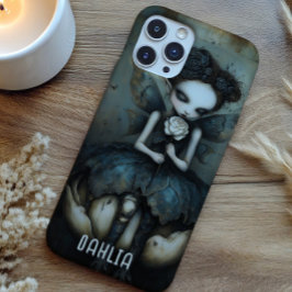 Gothic grillige fee donkere fantasie gepersonalise iPhone 15 mini hoesje