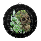 Gothic Groene Floral Dartbord (Voorkant)