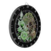 Gothic Groene Floral Dartbord (Voorkant Links)
