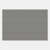 Gothic groene schedels en strepen Halloween Inpakpapier Vel (Voorkant 2)