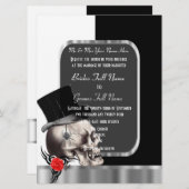 Gothic Groom Skull zwart en wit Kaart (Voorkant / Achterkant)