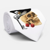 Gothic groomsman bachelor of bruiloft stropdas (Opgerold)