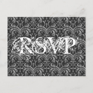 Gothic Grunge All Occassion RSVP Response Uitnodiging Briefkaart