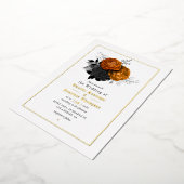 Gothic Grunge Bloemen Bruiloft Folie Uitnodiging (Gedraaid)