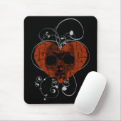 Gothic Grunge Broken Heart Skull Muismat (Met muis)
