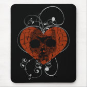 Gothic Grunge Broken Heart Skull Muismat (Voorkant)