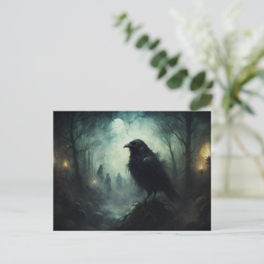 Gothic Grunge Crows Briefkaart (Staand voorkant)