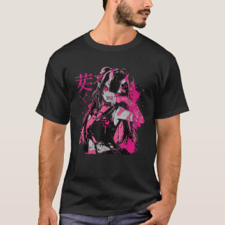 Gothic Grunge Demon Anime Girl Waifu Horror Alt Ae T-shirt
