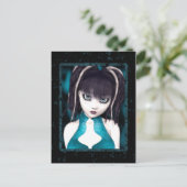 Gothic Grunge Doll Briefkaart (Staand voorkant)