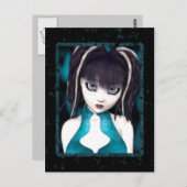 Gothic Grunge Doll Briefkaart (Voorkant / Achterkant)