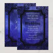 Gothic Grunge filigraan bruiloft uitnodiging (Voorkant / Achterkant)