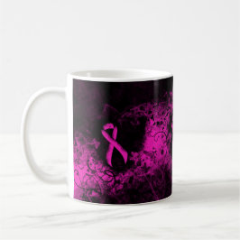 Gothic-grunge Hot-Pink Awareness Ribbon Koffiemok
