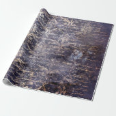 Gothic Grunge Indigo  Cadeaupapier (Uitgerold)
