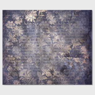 Gothic Grunge Indigo Cadeaupapier