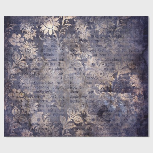Gothic Grunge Indigo Cadeaupapier (Vlak)
