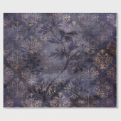 Gothic Grunge Indigo  Cadeaupapier (Vlak)