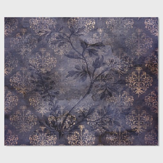Gothic Grunge Indigo  Cadeaupapier (Vlak)